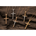 thumbnail image 3 of 10k Yellow Gold Crucifix Pendant Jesus Cross Necklace (1.44") MEDIUM (16 Inches), 3 of 5