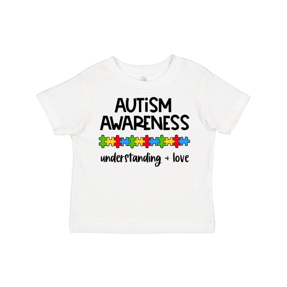 Inktastic Autism Awareness Understanding and Love with Puzzle Pieces Boys or Girls Toddler T-Shirt