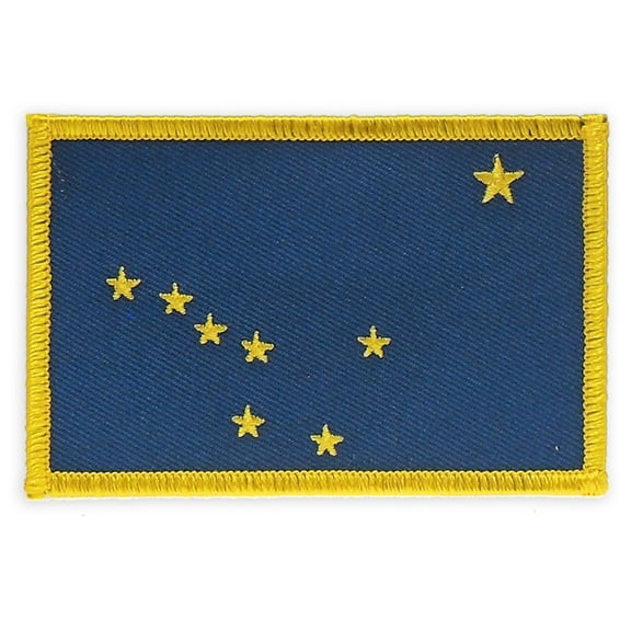 PinMart's Embroidered US State Flag Patch- Alaska Flag