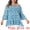 Blue, variant on DARING DIVA Women's Plus Floral Half Sleeve Off Shoulder T Shirt Blouse 1X Black