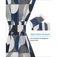 thumbnail image 4 of Abstract Geomrtry, Blackout Curtains, French Door Curtains for Door Window, Modern Navy Blue Middle Century Privacy Drapery for Patio/Sidelight Doors, 1 Panel with Tieback, 54 x 72 Inches, 4 of 6