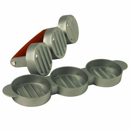mini burger press 3 slot all heavy aluminum 832011w recipe papers