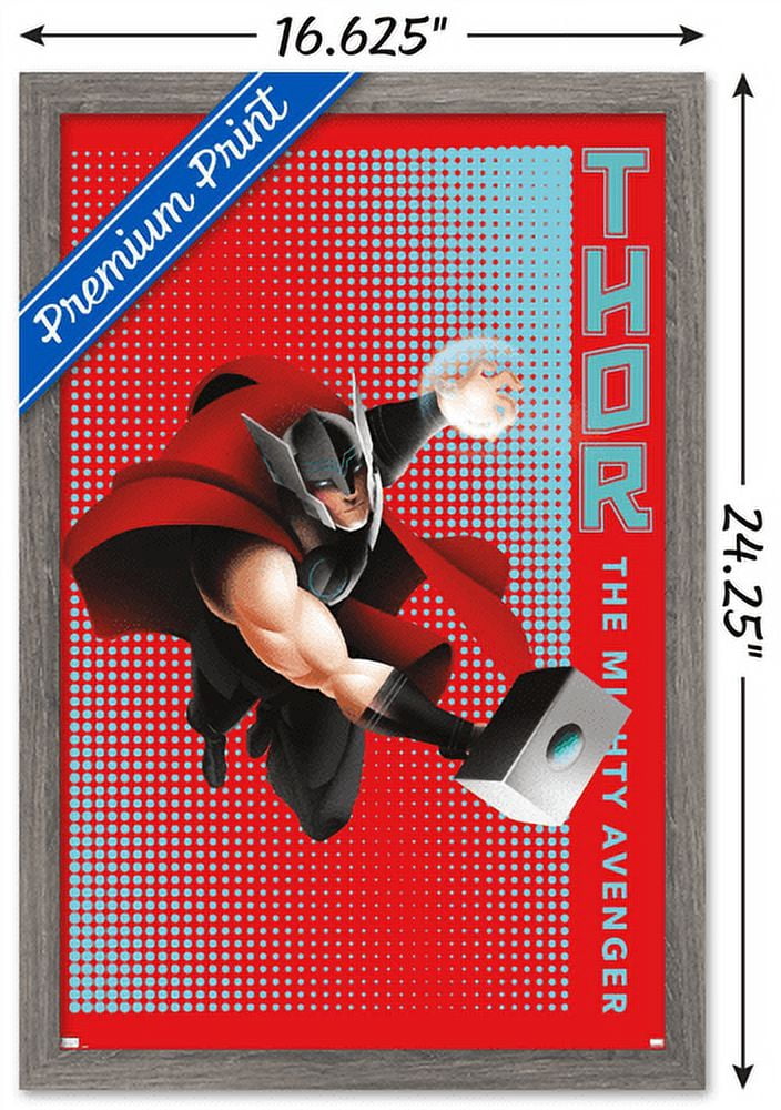Marvel Shape of a Hero - Thor Wall Poster, 14.725" x 22.375", Framed
