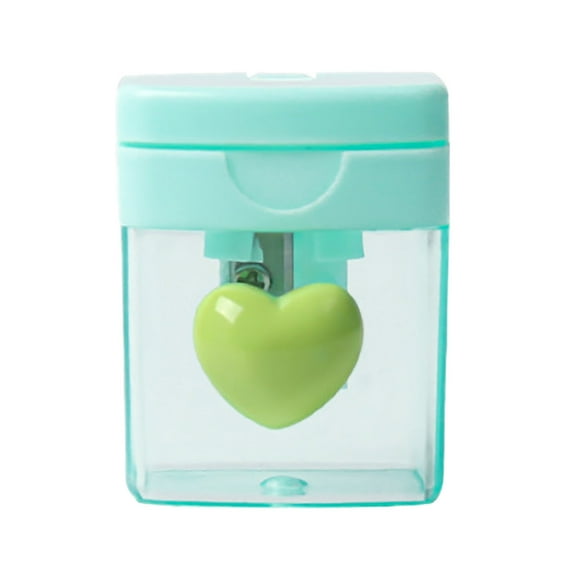 LLDYYDS Heart Pencil Sharpeners Bulk Colored Pencil Sharpener Handheld Small Cute Pencil Sharpener Manual Green Purple Pink Pencil Sharpeners