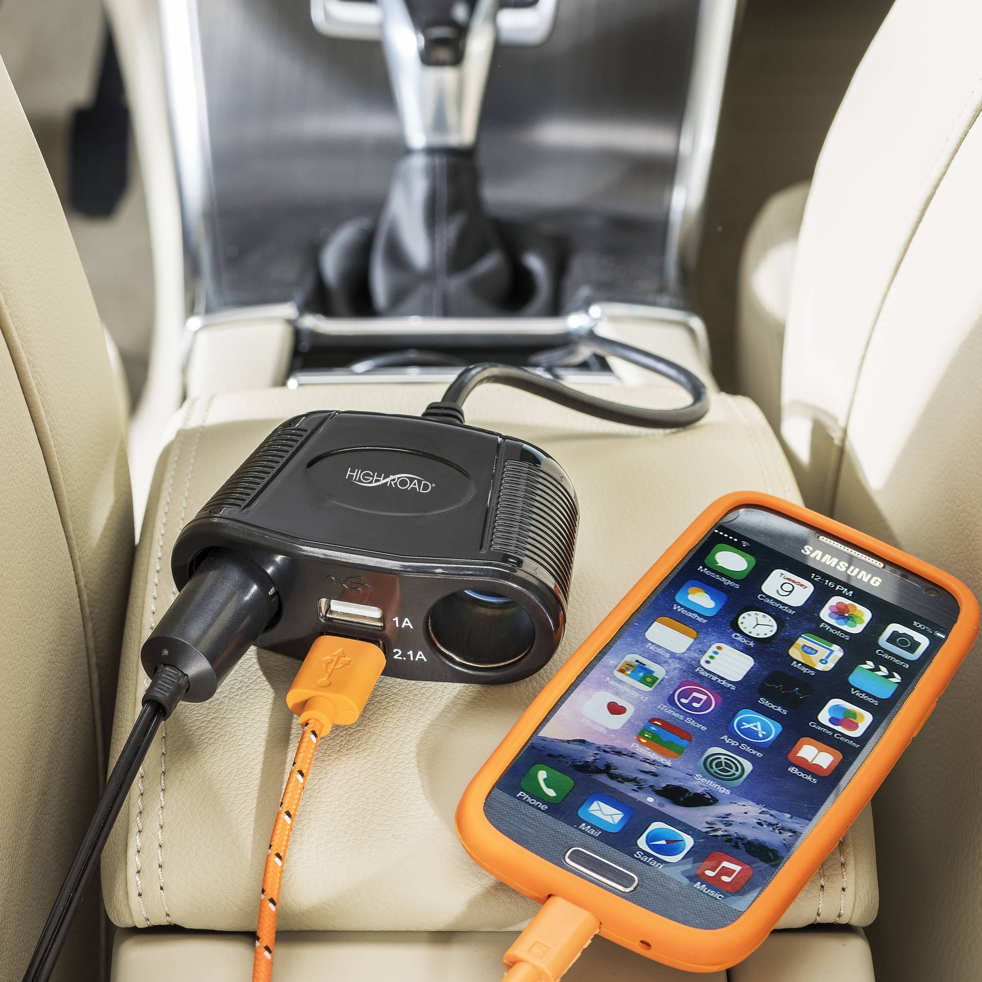 High Road Multiport Car 12V Charging Station