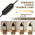 thumbnail image 6 of Funistree Candle Warmer Lamp with Timer Dimmable, Modern Candle Warmer Black Candles Lamp for Jar Candle, Gifts for Women Mom Wife, New Home Decor, 6 of 8