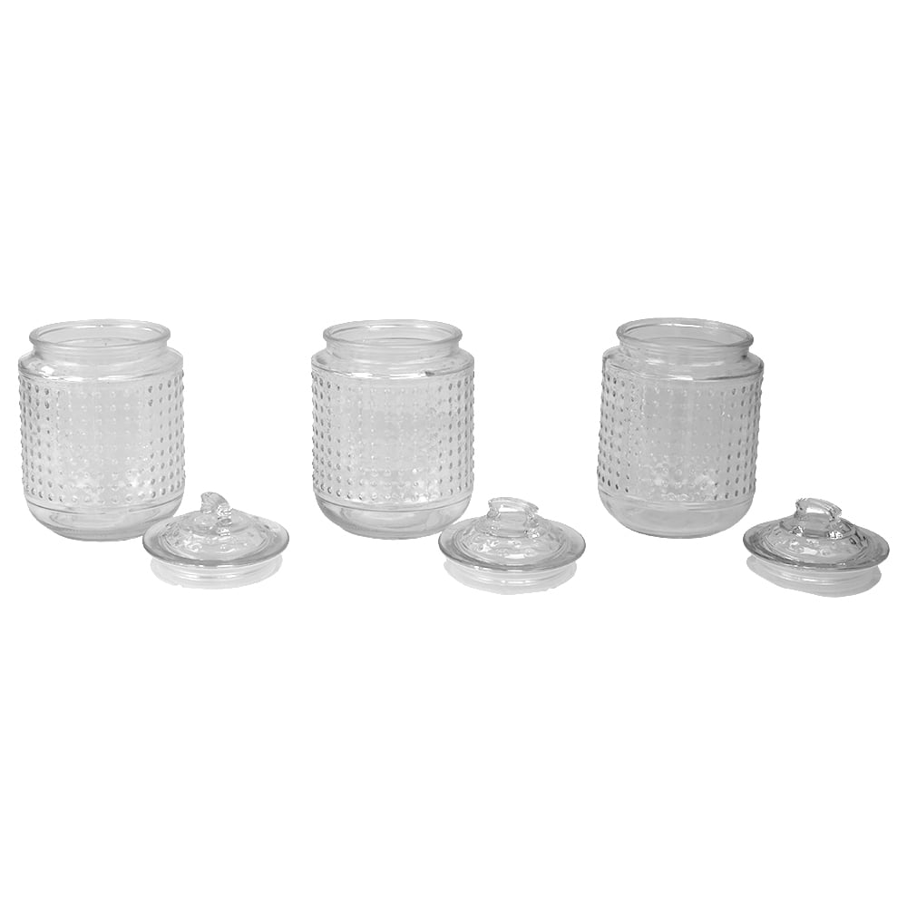 Set of 3 Glass Containers 5 oz./8.5 oz./14 oz.