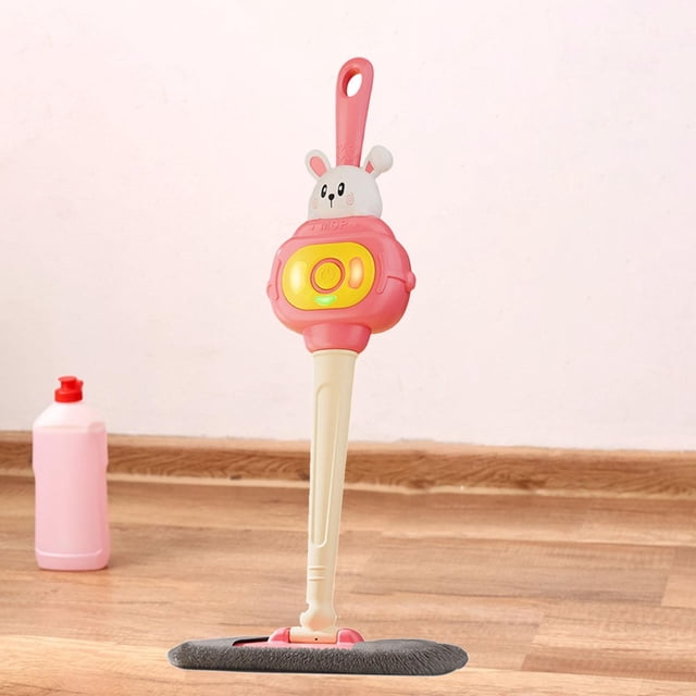 infantil con luces, sonidos y juego de imitación para desarrollar motricidad fina. Juguete de limpieza y tareas domésticas para niños niñas Rosa