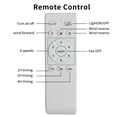 thumbnail image 4 of Eowynic 52 incn Modern Black Ceiling Fan No Light and Remote Control, 3 Wood Blades, DC Motor, 6 Speed, Flush Mount, 4 of 6