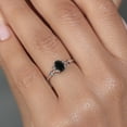 thumbnail image 4 of Gem Stone King 925 Silver and 10K Rose Gold Black Onyx Engagement Ring for Women | 0.80 Cttw | Oval 7X5MM | Gemstone December Birthstone | Size 5, 4 of 5
