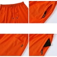 thumbnail image 3 of Tyhengta Mens Shorts Casual Drawstring Zipper Pockets Elastic Waist Orangered 30, 3 of 8