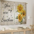 thumbnail image 3 of Farmhouse Sunflower Kitchen Curtains Vintage Country Rustic Small Short Cafe Window Curtains You are My Sunshine Rod Pocket Bathroom Drapes Treatment Tier Curtains 2 Panels (27.5x39 Inch), 3 of 6