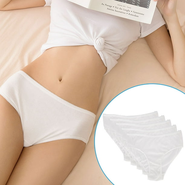Filfeel 5pcs Comfortable High Waist Disposable Maternity Panties Soft  Cotton Underwear For Pregnant Women Personal Health Care Plus Size