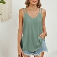thumbnail image 6 of Timegard Tank Tops for Women Eyelet V-Neck Comfy Backeless Sleeveless Beach Wear Casual Loose Shirts Tops, 6 of 7