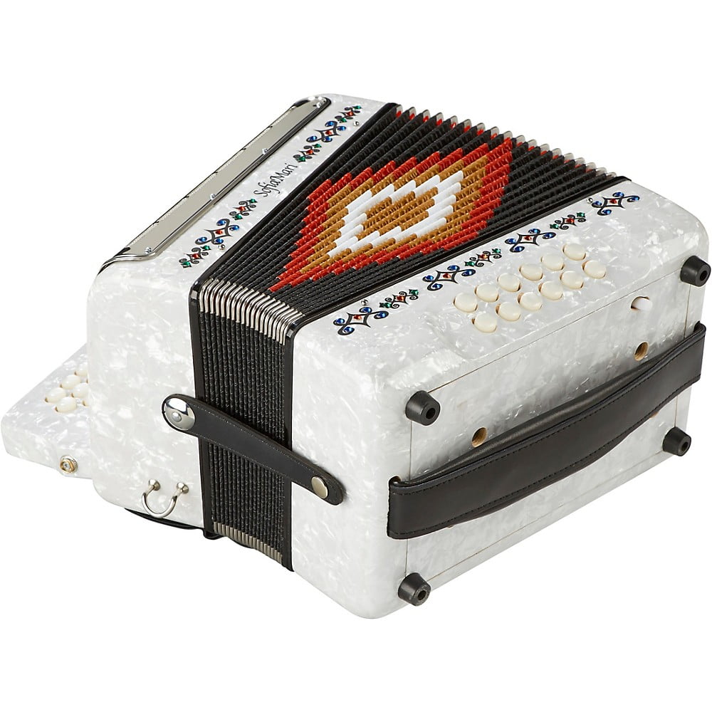 SofiaMari SM-3112 31-Button 12 Bass Accordion GCF White Pearl