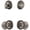 Antique Pewter, variant on Grandeur 823322 Newport Solid Brass Single Cylinder Keyed Entry Knobset And Deadbolt Combo