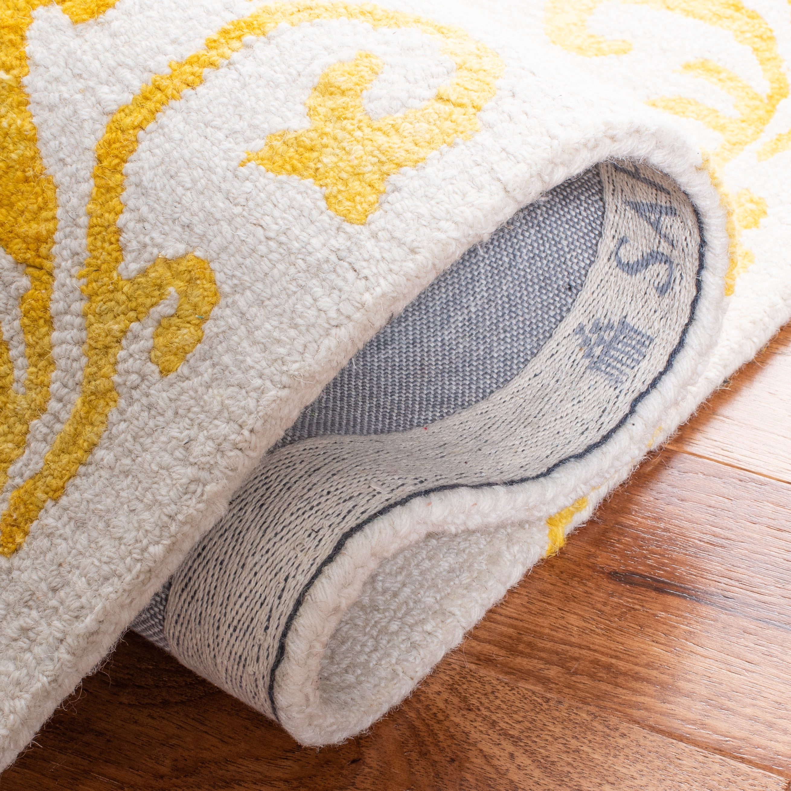 Safavieh Dip Dye Ernest Distressed Area Rug, Ivory/Gold, 9' x 12'
