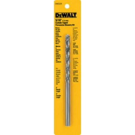 

New DeWalt DW5228 Carbide Tipped Premium Percussion Masonry Drill Bit 5/16 x 6