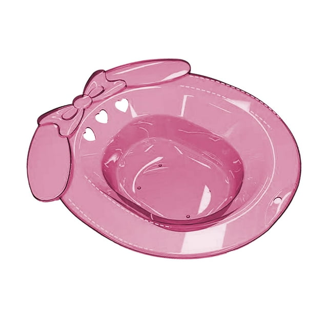 TISHITA Sitz Bath Multipurpose Sturdy Anti Overflow Soak Pan for Bathroom Dorm Hotel Pink