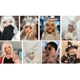 thumbnail image 7 of RightOn 14" Silvery White Wig Short Curly Wig with Bangs Women Girls Silver White Wig Synthetic Wig with Wig Cap, 7 of 7