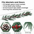thumbnail image 6 of Berry Decorated Christmas Garland, 6FT Artificial Norfolk Pine Greenery with Red Berries for Festive Mantle & Stair Railing, 6 of 8