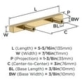 thumbnail image 4 of Amerock Bar Pulls Square 3 inch (76mm) Center-to-Center Champagne Bronze Cabinet Pull - 10 Pack, 4 of 5