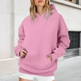 thumbnail image 5 of Womens Hoodies For Women Oversized Fleece Hooded Sweatshirt Long Sleeve Pullover With Pocket Drop Shoulder Collar Soft Warm Suitable For Fall Winter Easy To Pair With Pants 3Xl Sweatshirt For Women, 5 of 7