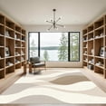 thumbnail image 2 of ODIKA 6'x9' Machine Washable Non-Slip Area Rug, Abstract Beige High Traffic Rug with Pad, Beige, 1058590, 2 of 8
