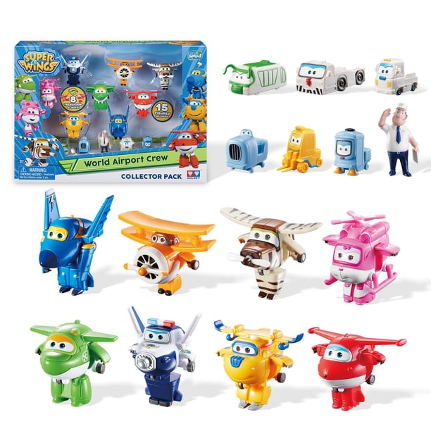 Super Wings Toys Transformer Toys Juguete De Avión De 2 Pulgadas Para Niños De 3 A 5 Años 15 Paquetes Transforming Jet Playset Ruedas Móviles Reales Suministros Para Fiestas De Cumpleaños Para Niños Y