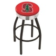 thumbnail image 6 of Wisconsin Badgers 30" Alternate Black Wrinkle Swivel Bar Stool with Chrome Ribbed Ring, 6 of 7