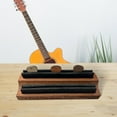 thumbnail image 3 of Soporte universal para instrumentos con clip para guardar púas de guitarra (incluye 3 púas grandes). Madera larga y oscura, 3 of 8