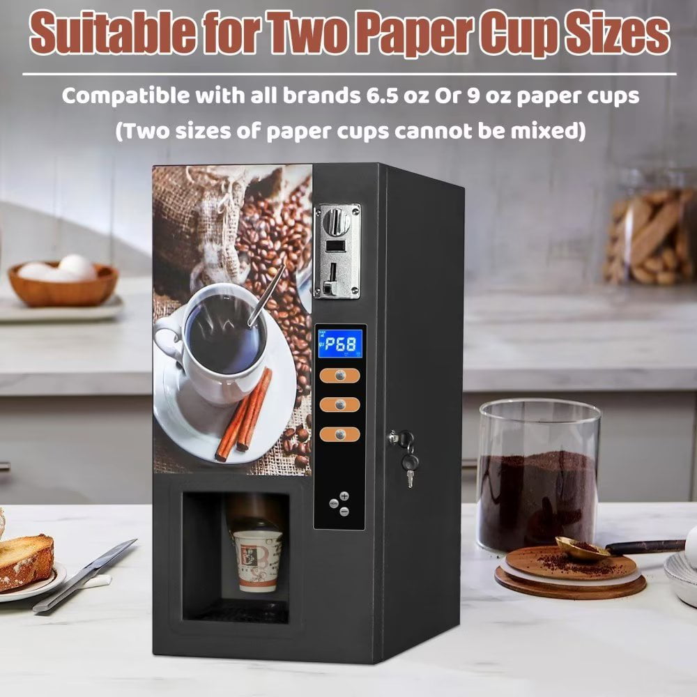 Commercial Hot Coffee Tea Coin Operated Commercial Automatic