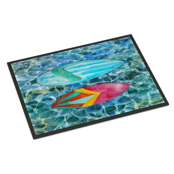 24 x 36 in. Surf Boards on the Water Indoor or Outdoor Mat
