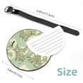 thumbnail image 5 of 2Pcs Leather Round Floral Plant Cruise Luggage Tag with Privacy Cover and Name ID Tag - Suitable for Travel Handbags Backpacks School Bags Luggage Tags, 5 of 7