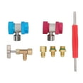 thumbnail image 3 of R134A Adapter Kit,  No Leakage Brass Double Head Valve Remover Quick Coupler  For Car Air Conditioning System, 3 of 8