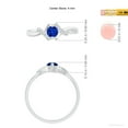 thumbnail image 5 of ANGARA Natural Solitaire Sapphire Bypass Promise Ring with Diamond Accents in 14K White Gold for Women (Size-4mm) | September Birthstone, Anniversary, Jewelry Gift for Women | Natural Sapphire Ring, 5 of 9