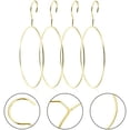 thumbnail image 4 of 16 Pcs Metal Circle Hanger, Belt Scarf Ring Hanger, No Snag Closet Storage Organizer Holder for Mens Ties, Womens Shawls, Pashminas, Towel, Clothes, 4 of 6