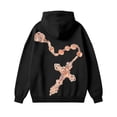 thumbnail image 5 of Bleached Hoodie for Women Graphic Cross Print Long Sleeve Pullover, Y2K Oversized Hoodies 2026 Outfits, Soft Fleece Lined Casual Sweatshirt with Kangaroo Pocket(Black,M), 5 of 5