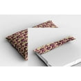 thumbnail image 2 of Ambesonne Floral Pillow Sham 2 Pack, Violet Tones Iris Flower, 36"x20", Pale Khaki Dark Magenta, 2 of 3