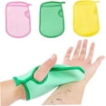 thumbnail image 1 of 3Pcs Exfoliating Glove Exfoliating Mitt Body Scruber Double Sided Bath Hand Exfoliator Gloves, 1 of 5