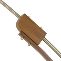 NOVA OF CALIFORNIA Melmar Arc Floor Lamp - Weathered Brass & Walnut, Dimmer Switch, V-base