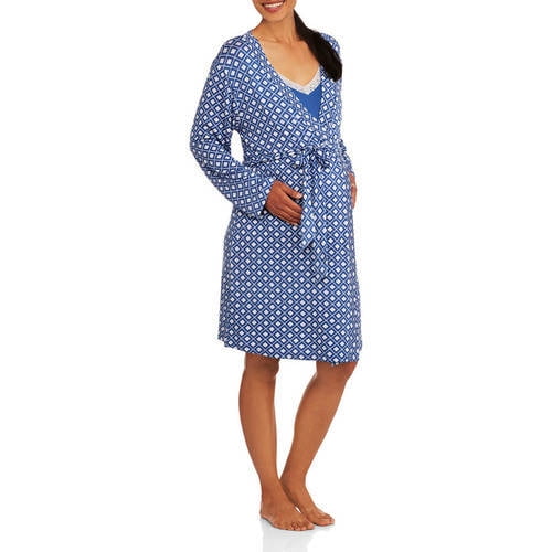 Inadays Womens Nursing Nightgown Short Sleeve Maternity Nursing Gowns for Breastfeeding  Sleepwear Dress for Hospital Gray M  Walmartcom