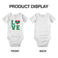thumbnail image 3 of Love Maldives Flag Heart Cute Baby Rompers Baby Clothes (White, 18-24 Months), 3 of 5