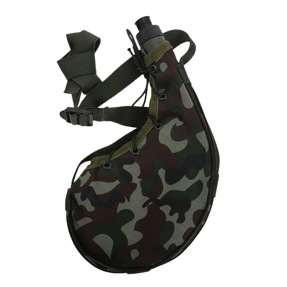 RENACLIPY Outdoor Sports Canteen Pouch with Waist Strap Camouflage Water Bottle Holder