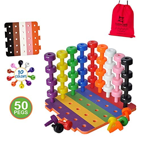 stacking peg board set toy