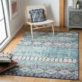 thumbnail image 5 of SAFAVIEH Madison Kandace Abstract Area Rug, Denim Blue/Purple, 6'7" x 6'7" Round, 5 of 5