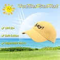 thumbnail image 3 of Gorra de béisbol ajustable de 49 a 52 cm para primavera y verano, para niños y niñas, con protección solar, color amarillo, 3 of 5