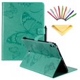thumbnail image 1 of Dteck Folio Case For iPad Pro 11 inch, Lightweight Embossed Butterfly PU Leather Flip Stand Case Cover with Card/Stlylus Holder,Green, 1 of 4