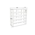 thumbnail image 4 of Ada Home Decor Furniture 5 Tier 20 Pair Anthracite White Geneva Modern Shoe Rack, 4 of 4