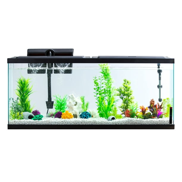 Aqua Culture Plastic Aquarium Starter Kit with LED, 55Gallon